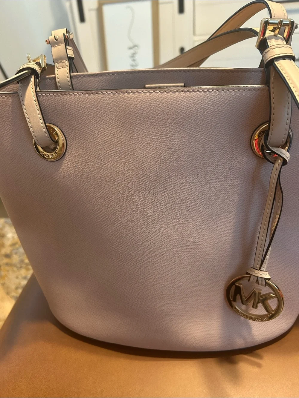 Michael Kors Pale Pink Leather Tote Bag
